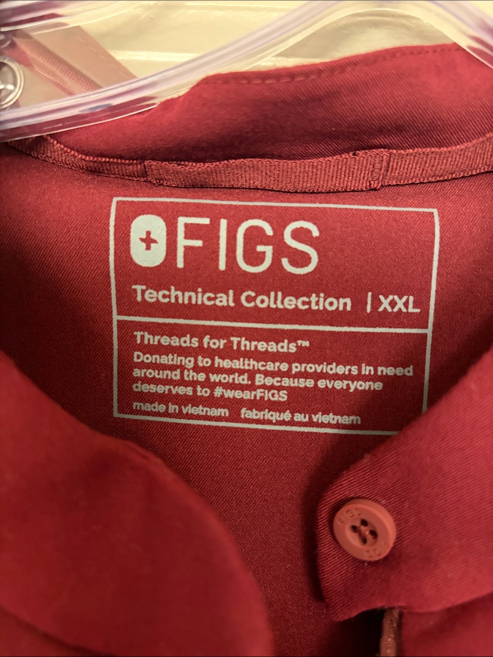 Figs Maroon Medical Scrub Top and Pants - Picture 4 of 6